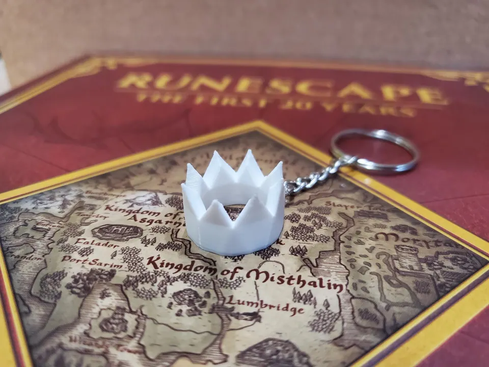 White party hat keychain