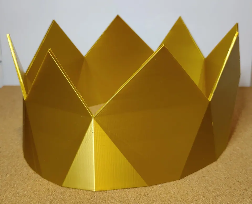 Golden party hat — the keychain comes in the same metallic gold